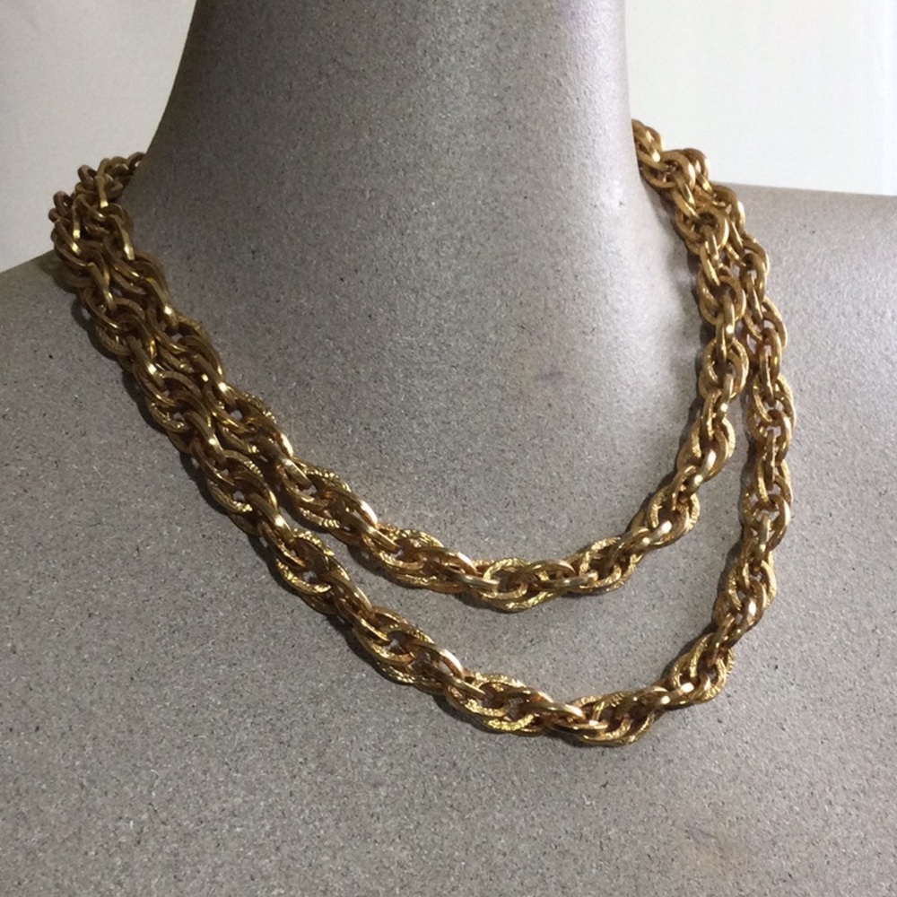2 Vintage Chunky Link Necklaces